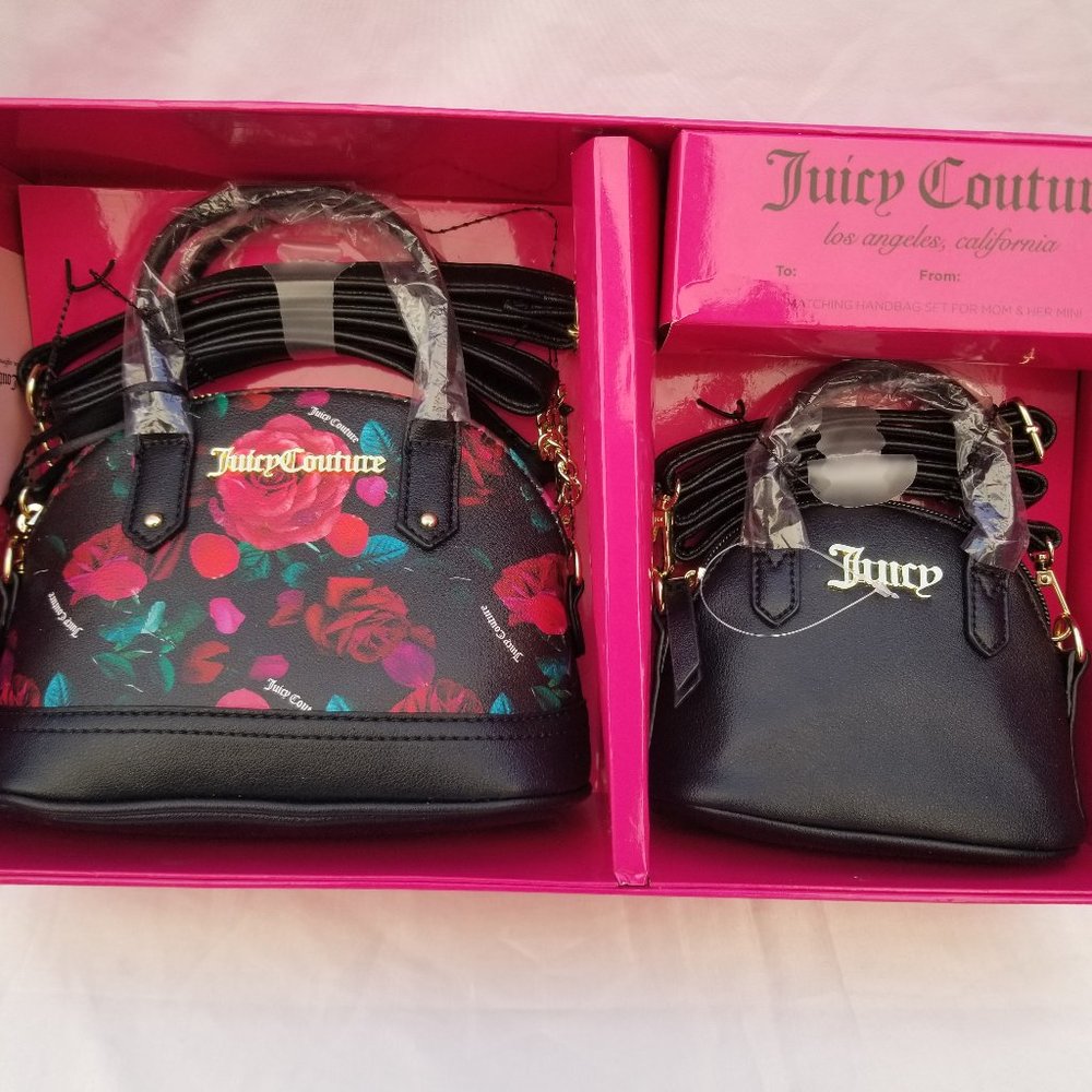Juicy Couture Matching set 11JCBP7JC-BMR Bowler Handbag Mom and her Mini BNWT
